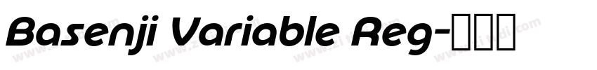 Basenji Variable Reg字体转换